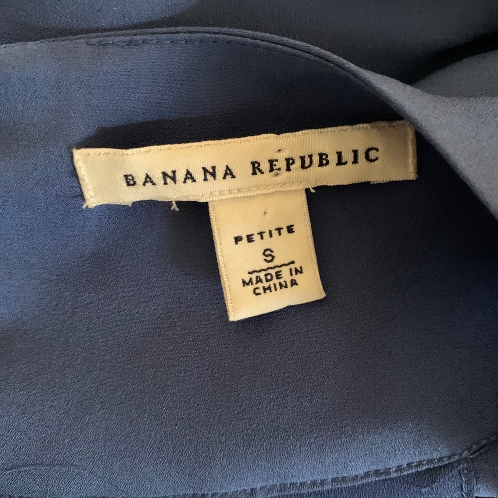 Banana Republic blue silk dress size S Petite - Picture 8 of 9